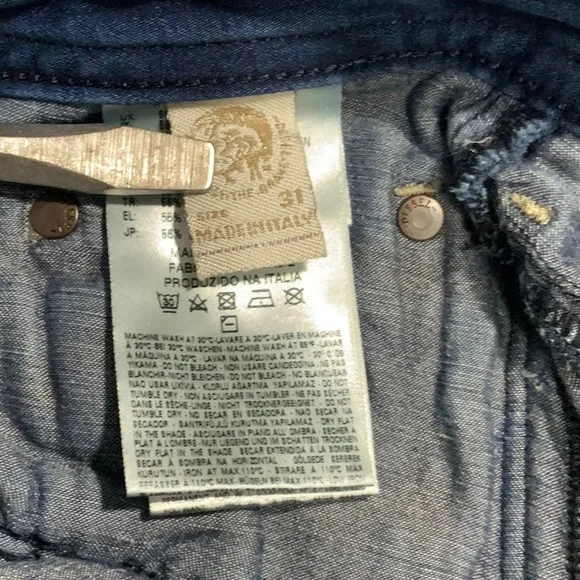 Diesel Buster 0665T Reg slim-Tapered Men’s Jeans size 31x32 - Picture 12 of 16